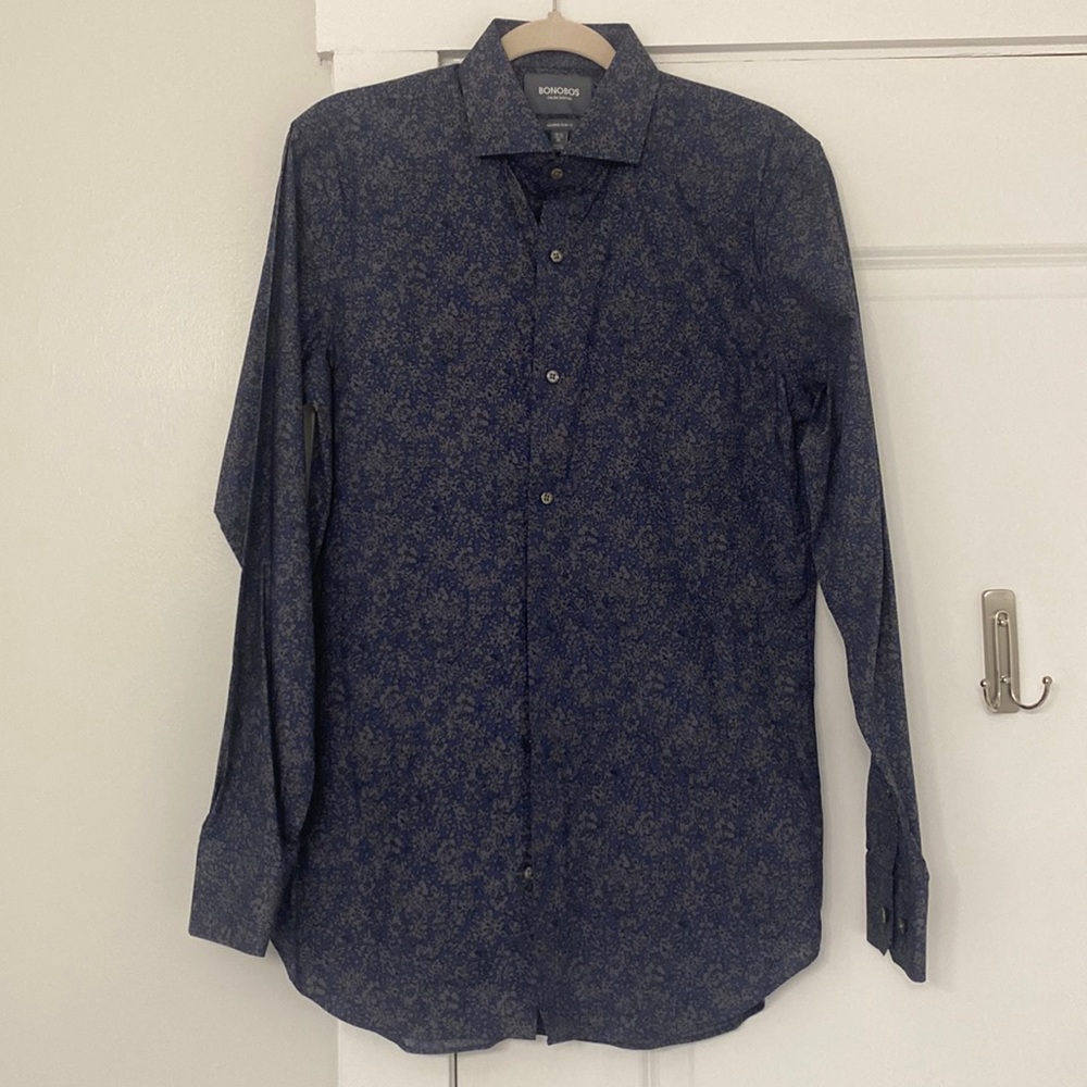 Bonobos blue pattern button down